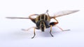 Female hoverfly Helophilus pendulus Royalty Free Stock Photo