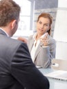 Female hr manager interviewing male applicant Royalty Free Stock Photo