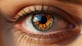 Female human eye macro shot. Quality photo Royalty Free Stock Photo