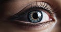 Female human eye macro shot. Quality photo Royalty Free Stock Photo