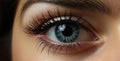 Female human eye macro shot. Quality photo Royalty Free Stock Photo