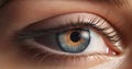 Female human eye macro shot. Quality photo Royalty Free Stock Photo