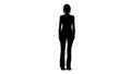 Female human model silhouette, modern robotics technology development, future Royalty Free Stock Photo