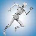 Female humanoid is running Royalty Free Stock Photo