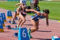 Female hurdlers show off their agility and strength at the Greek Athletics Championship 2023