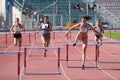 Female hurdlers show off their agility and strength at the Greek Athletics Championship 2023