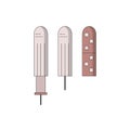 Female hygiene products. Isolated flat icons and objects