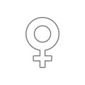 female icon. Element of web, minimalistic for mobile concept and web apps icon. Thin line icon for website design and development Royalty Free Stock Photo