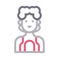Female colour line vector icon Royalty Free Stock Photo