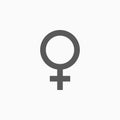Female icon, sex, gender, woman, girl Royalty Free Stock Photo