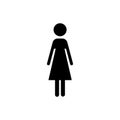 Female icon. Toilet icon vector. Toilet sign. Woman restroom sign vector Royalty Free Stock Photo