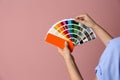 Female interior designer with palette samples Royalty Free Stock Photo