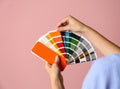 Female interior designer with palette samples Royalty Free Stock Photo