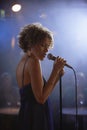 Female Jazz Singer On Stage Royalty Free Stock Photo