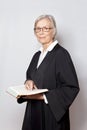 Female judge lawyer advocate gown Royalty Free Stock Photo