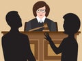 Flat Vector Female Judge Royalty Free Stock Photo