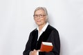 Female judge magistrate black gown Royalty Free Stock Photo