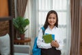 Female junior high school student wearing uniform Royalty Free Stock Photo