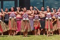 Female kapa haka dancers, New Zealand Royalty Free Stock Photo