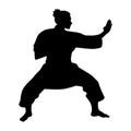 Female Karate Martial Artist EPS vector file