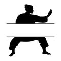 Female Karate Martial Artist EPS vector file