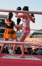 Female kickboxing