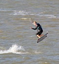 Female kitesurfer