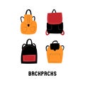 Female knapsacks in casual style Royalty Free Stock Photo