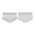 Female knickers in melange fabric. Women panties. Lingerie underwear for girls