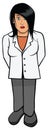 Female lab coat scientist Royalty Free Stock Photo