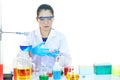 Female lab technician in laboratory Royalty Free Stock Photo