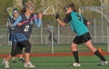 Female lacrosse players Royalty Free Stock Photo