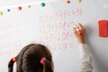 Lesson of math in conventional school Royalty Free Stock Photo