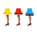 Female leg lamps set