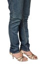 Female legs in jeans Royalty Free Stock Photo
