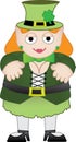 Female leprechaun smiling Royalty Free Stock Photo