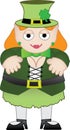 Female leprechaun smiling