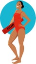 Female lifeguard