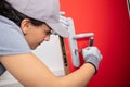 female locksmith at work Royalty Free Stock Photo