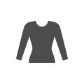 Female long sleeve glyph icon