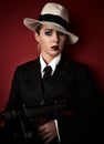 Female mafia-boss Royalty Free Stock Photo