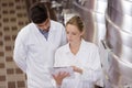 Female maintenance worker in brewery