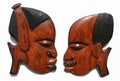 Female & Male African carvings Royalty Free Stock Photo