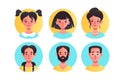 Female and male avatars icons set Royalty Free Stock Photo