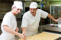 Female and male baker in bakery Royalty Free Stock Photo