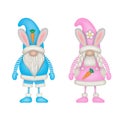 Female and male easter gnomes