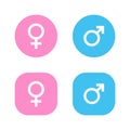 Female and male icon vector. Gender sign symbols Royalty Free Stock Photo