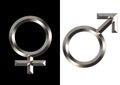 Female and male symbols