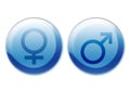 Female and male symbols Royalty Free Stock Photo