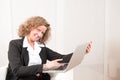 Female Manager working with Laptop Royalty Free Stock Photo